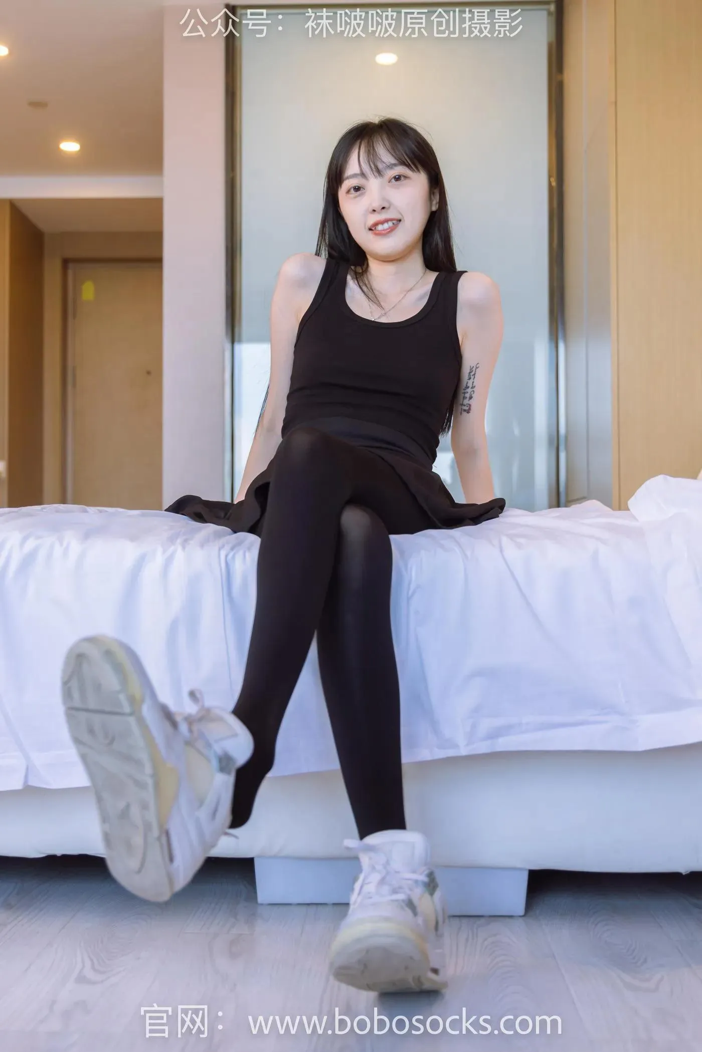 [BoBoSocks袜啵啵]NO.130 稚予-两双穿脏篮球鞋、厚黑丝 [145P]插图7